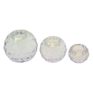 3lü Set Kristal Mumluk 10cm Ø