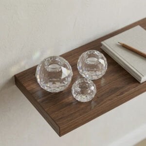 3lü Set Kristal Mumluk 10cm Ø