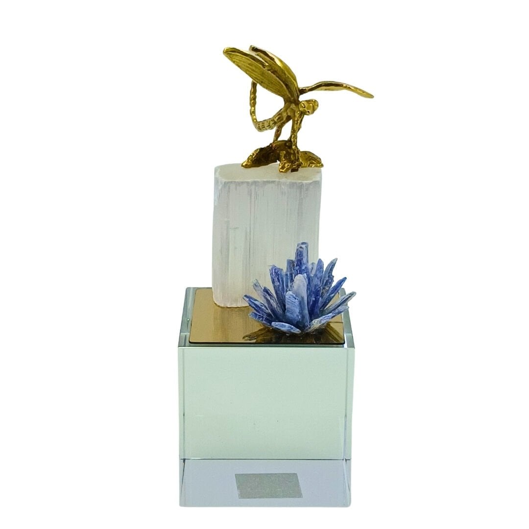 Doğal Taşlı Kristal Obje 8x20cm