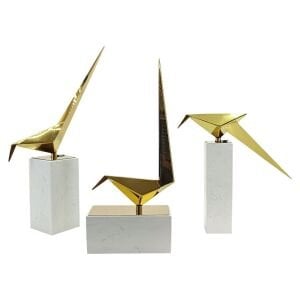 3lü Set Metal Kuşlar 18x42cm