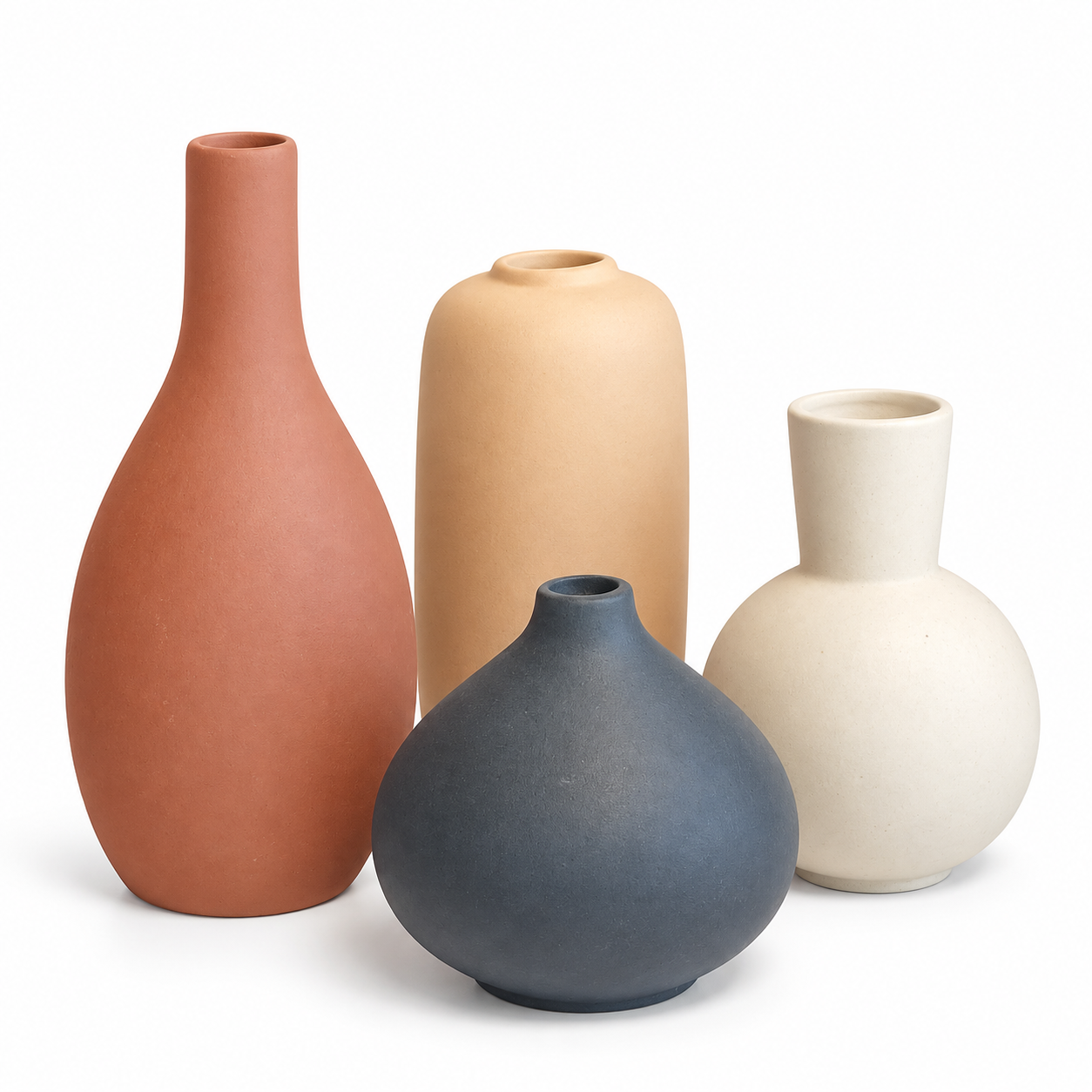 4lü Set Seramik Vazo 9x19cm