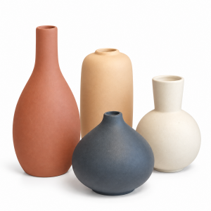 4lü Set Seramik Vazo 9x19cm