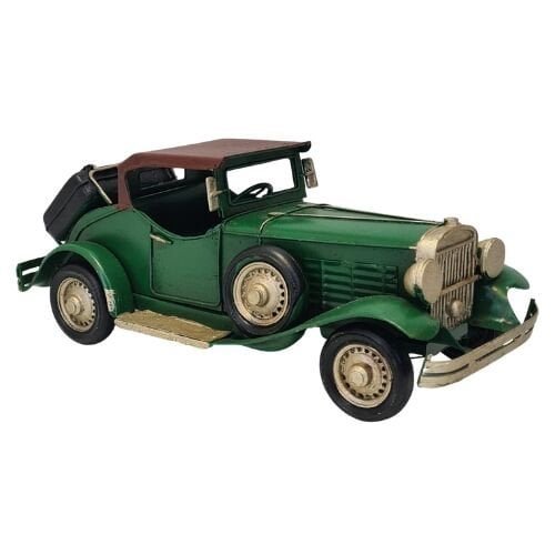 Retro Metal Araba Yeşil 11x26cm