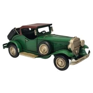 Retro Metal Araba Yeşil 11x26cm