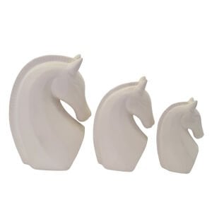 3lü Set Dekoratif At Obje 19x27cm