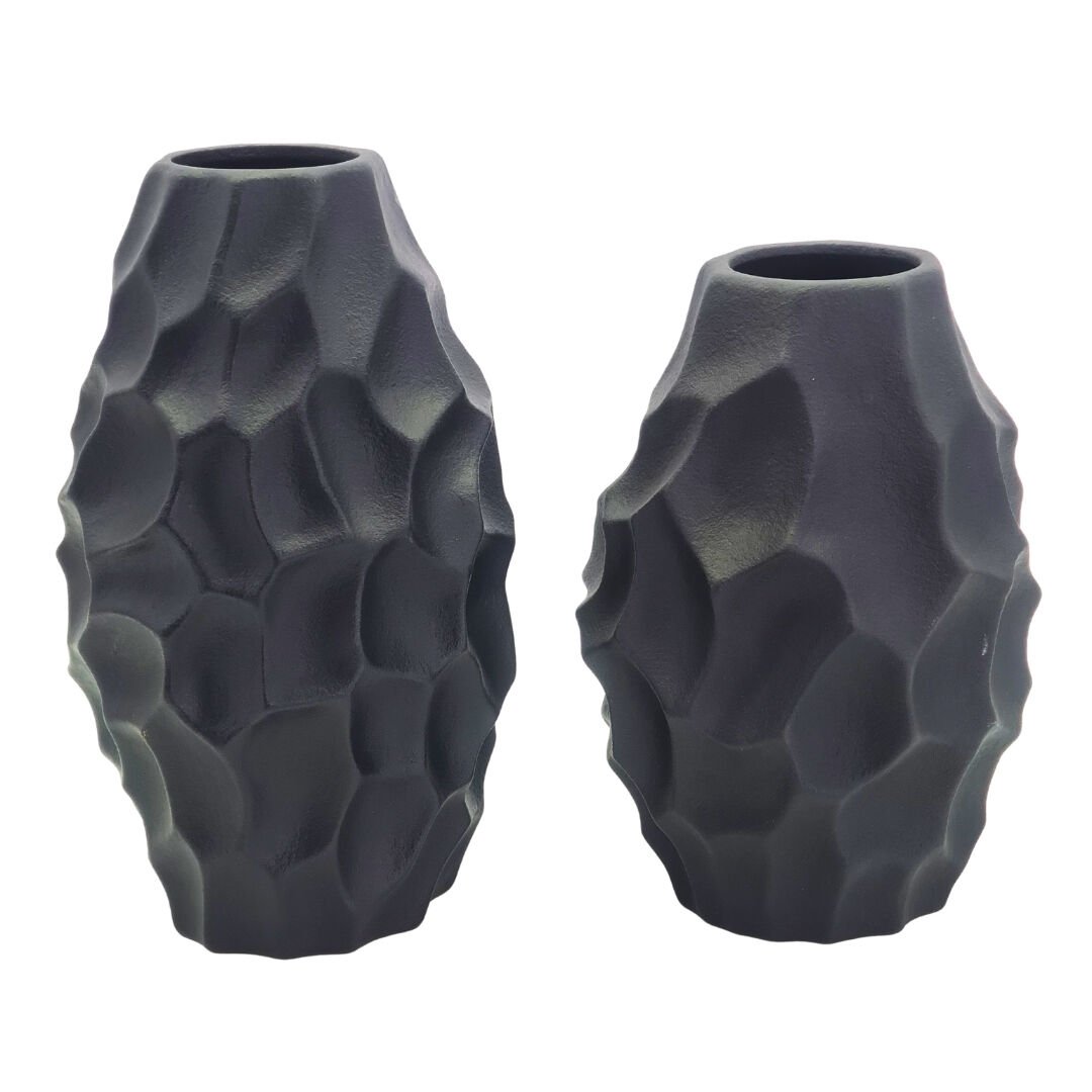 2li Set Dekoratif Vazo Siyah 17x30cm