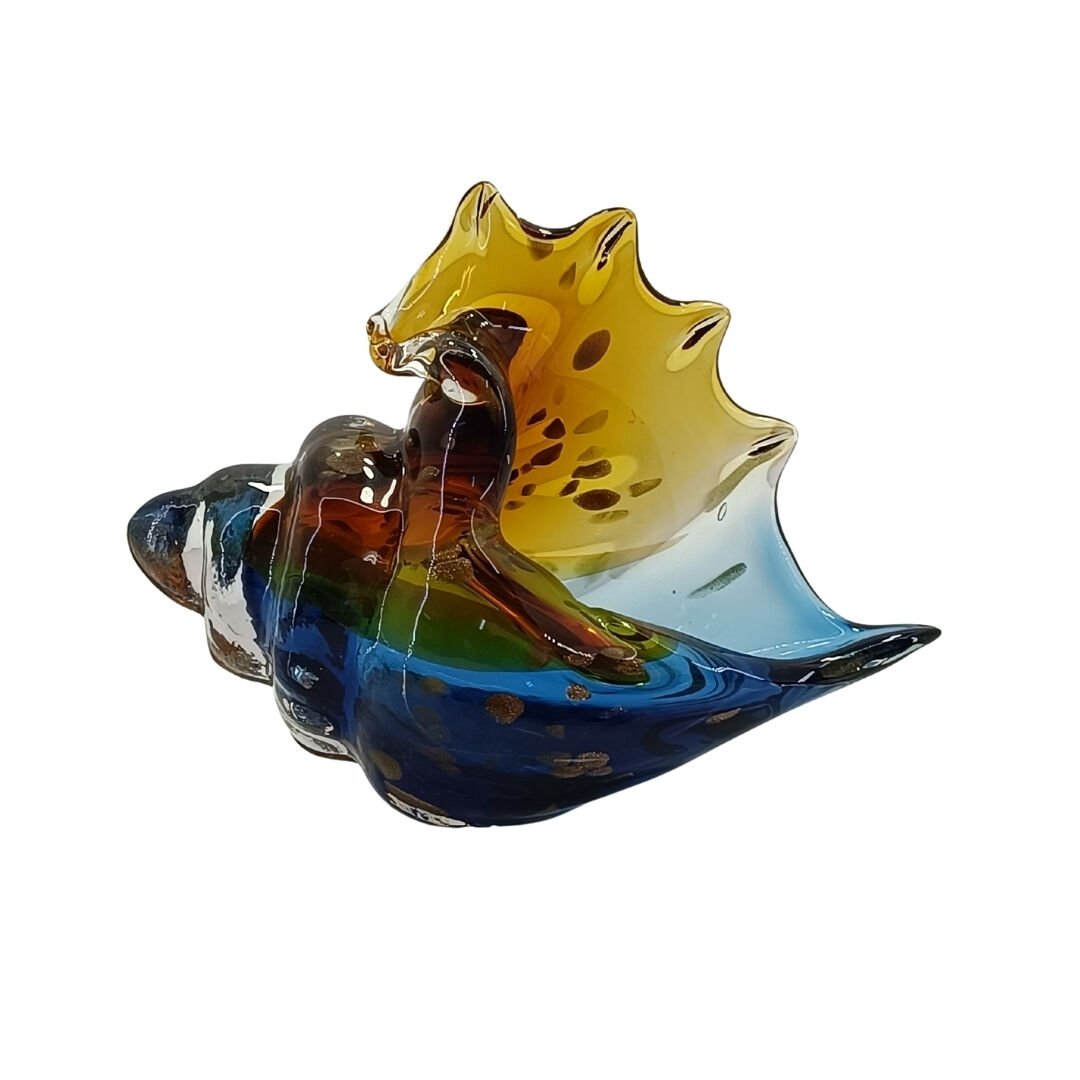 Renkli Cam İstiridye Küçük 14x19cm