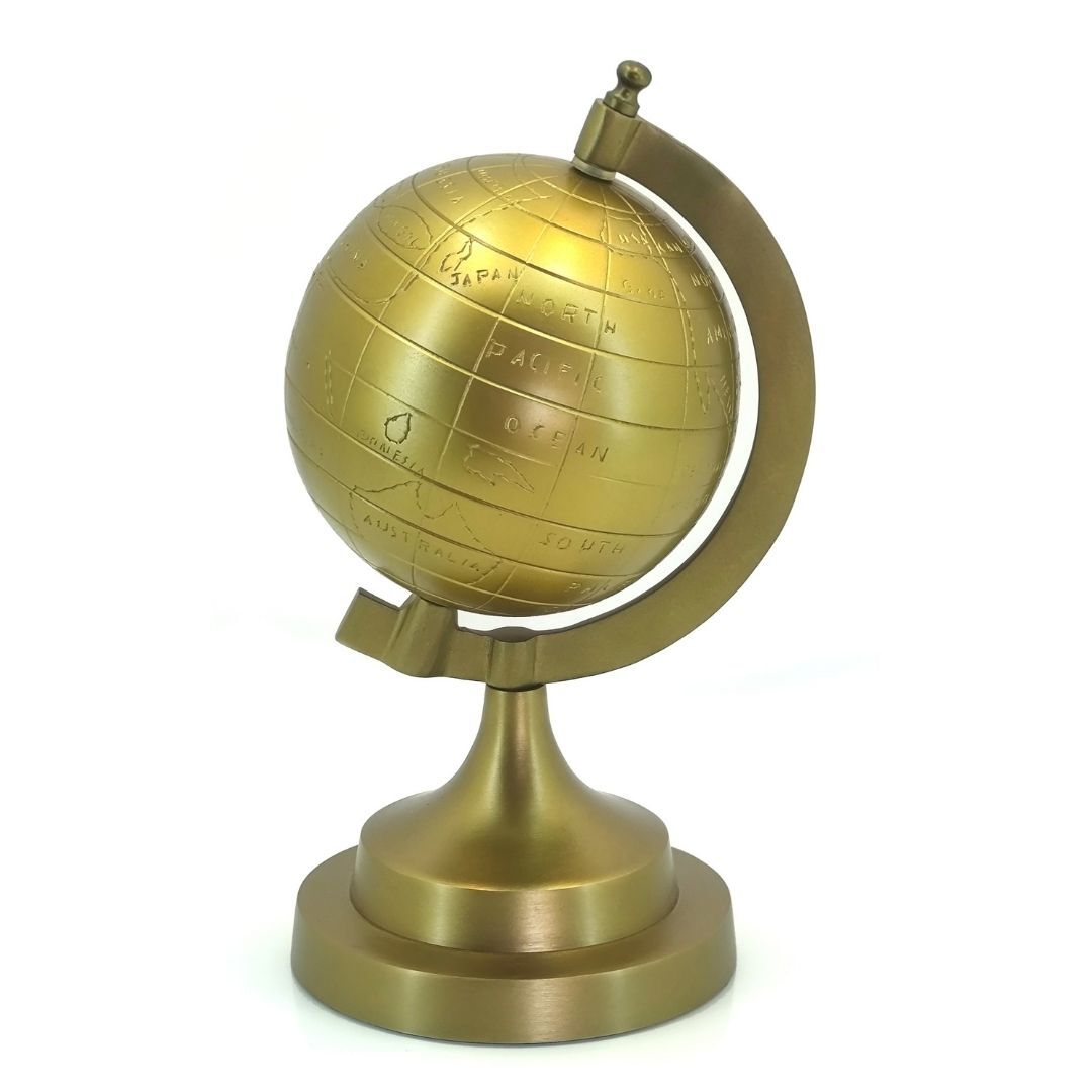 Dünya Küre Pirinç 16x29cm