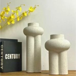 2li Set Modern Vazo Beyaz 15x33cm