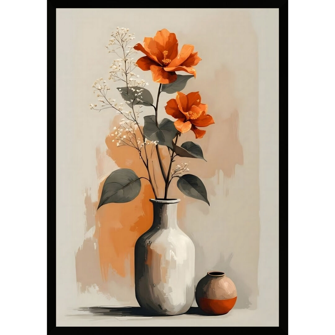 UV Vazoda Çiçekler Tablo 75x105cm