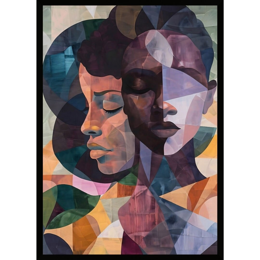UV Soyut Yüzler Tablo 75x105cm