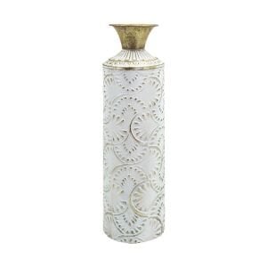 Telkari Vazo Beyaz Altın 15x55cm