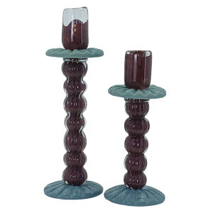 2li Set Cam Şamdan 9x27cm