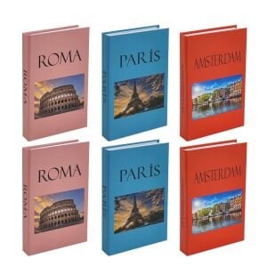 12 li Set Küçük Kitap Kutu 13x21cm