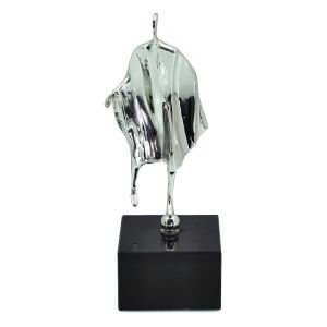 Döküm Adam Obje Gümüş 10x28cm