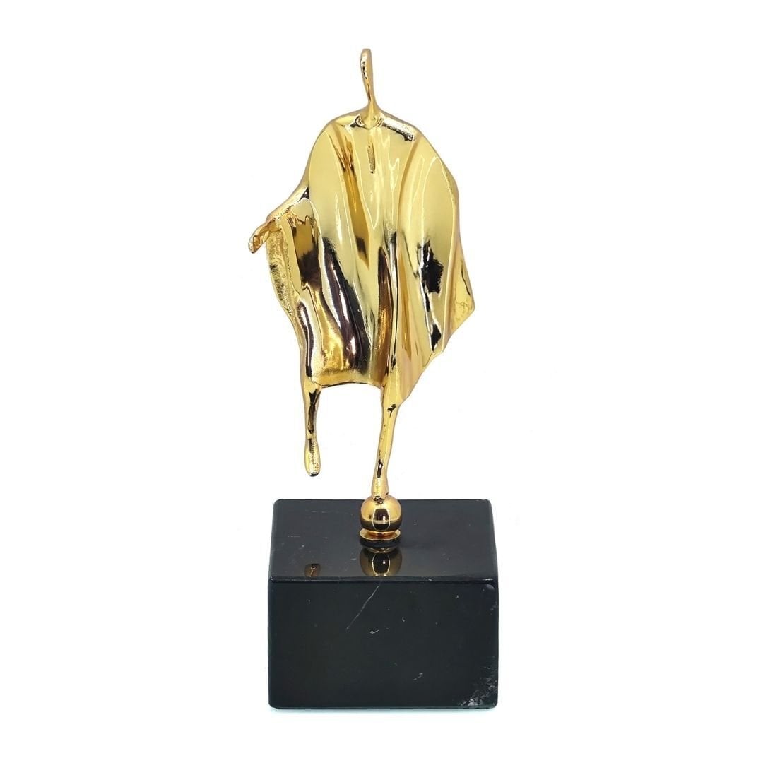 Döküm Adam Obje Altın 10x28cm