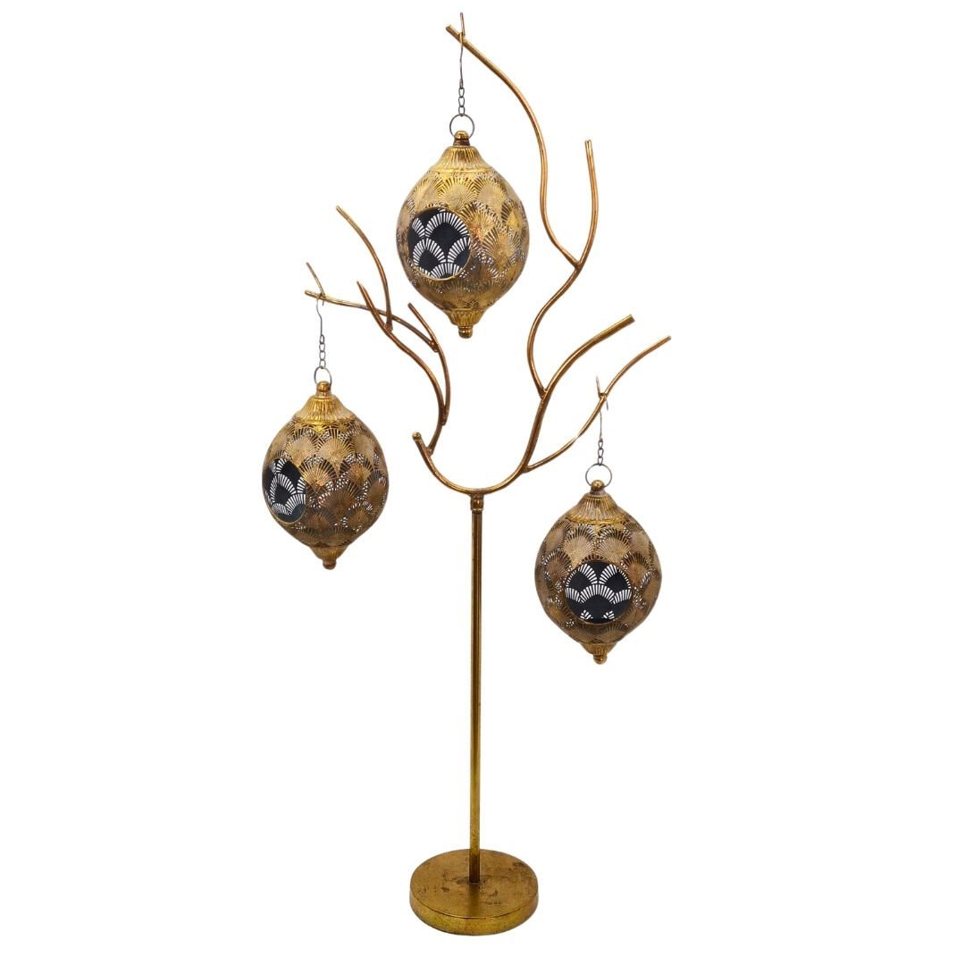 Telkari 3lü Ayaklı Mumluk 57x133cm