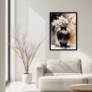 UV Vazoda Çiçekler Tablo 75x105cm