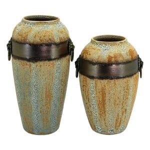 2li Set Krem Vazo Seramik 18x32cm