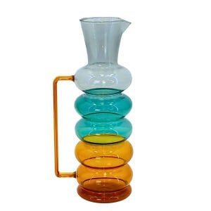 Renkli Sürahi Cam Vazo 10x25cm