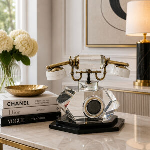 Kristal Telefon Obje 20x33cm