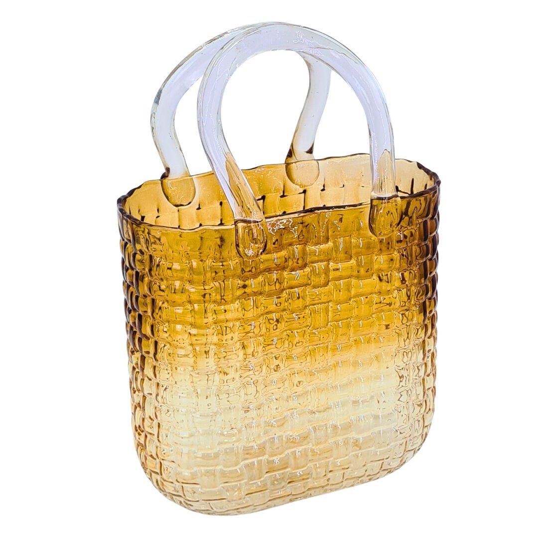 Desenli Çanta Cam Vazo 19x27