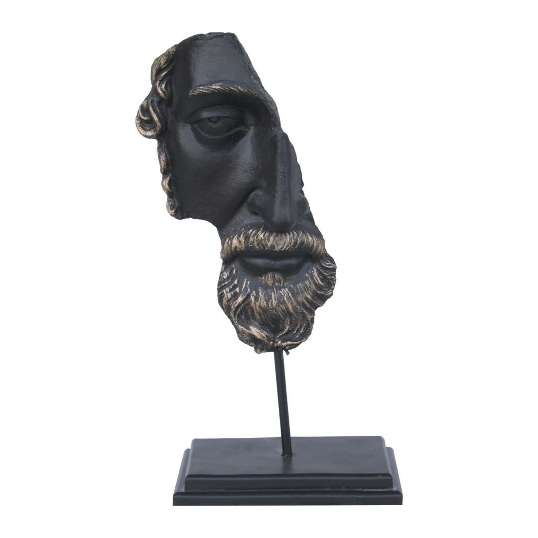 Yarım Yüz Siyah Eskitme 25x43cm