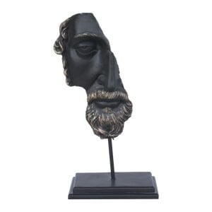 Yarım Yüz Siyah Eskitme 25x43cm