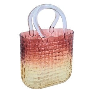 Desenli Çanta Cam Vazo 19x28