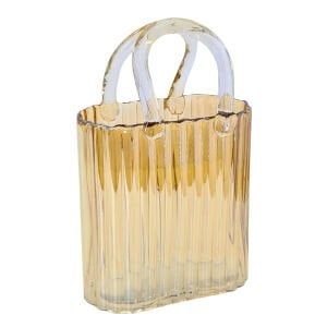 Çizgili Çanta Cam Vazo 18x27