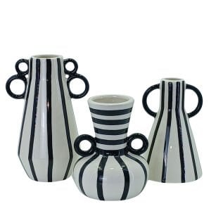 3lü Set Seramik Vazo 16x27cm