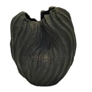 Seramik Dekor Vazo Siyah 23x27cm