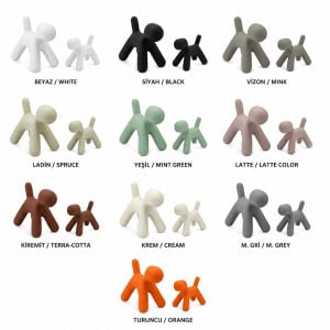 2li Set Soyut Köpek 22x25cm