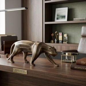Panter Obje Bronz 15x40cm