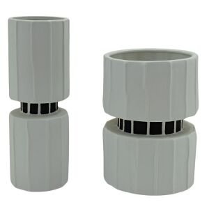 2li Set Seramik Vazo 9x25cm