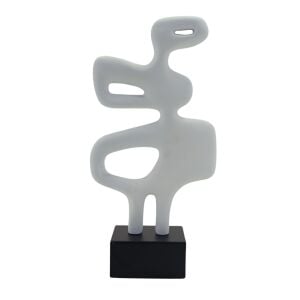 Soyut Obje Beyaz Büyük 17x35cm