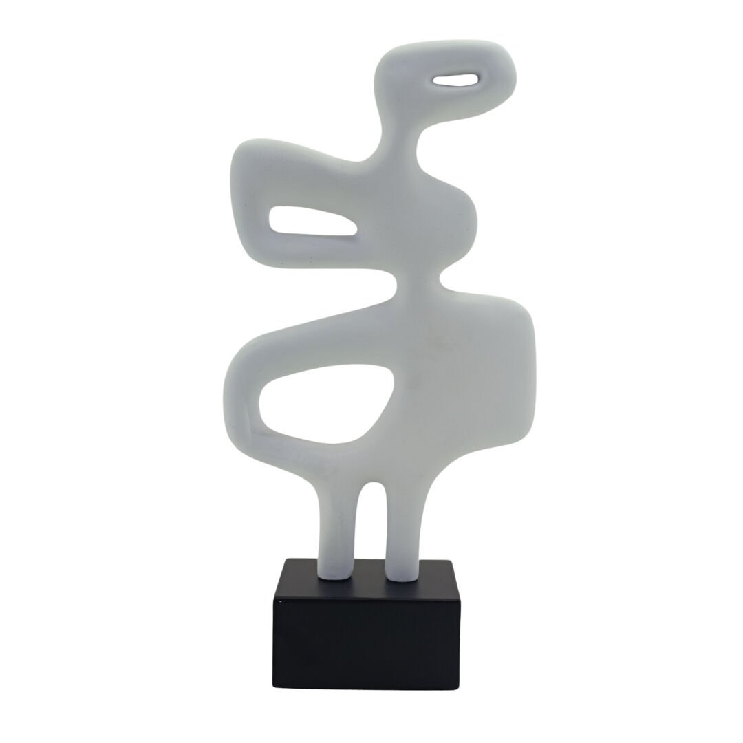 Soyut Obje Beyaz Büyük 17x35cm