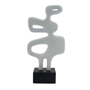 Soyut Obje Beyaz Büyük 17x35cm