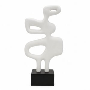Soyut Obje Beyaz Büyük 17x35cm