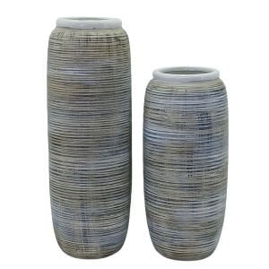 2li Set Seramik Vazo 14x45cm