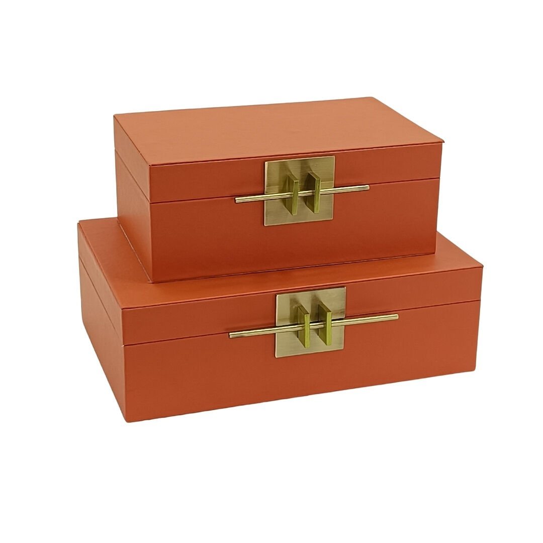 2li Set Dekoratif Kutu Turuncu 21x31cm