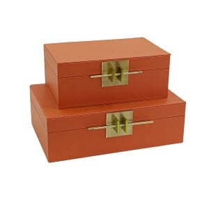 2li Set Dekoratif Kutu Turuncu 21x31cm