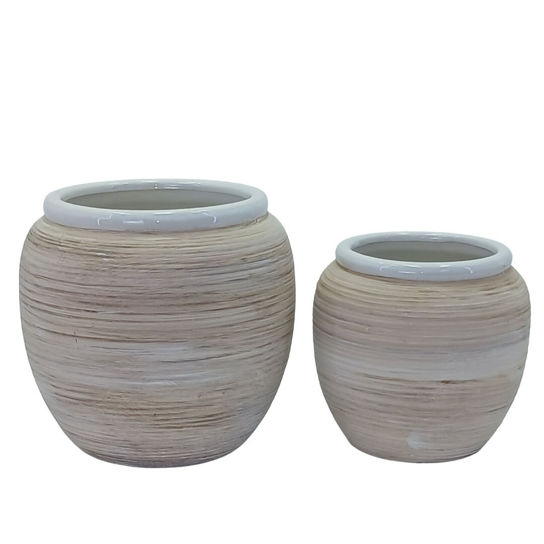 2li Set Seramik Vazo 22x22cm