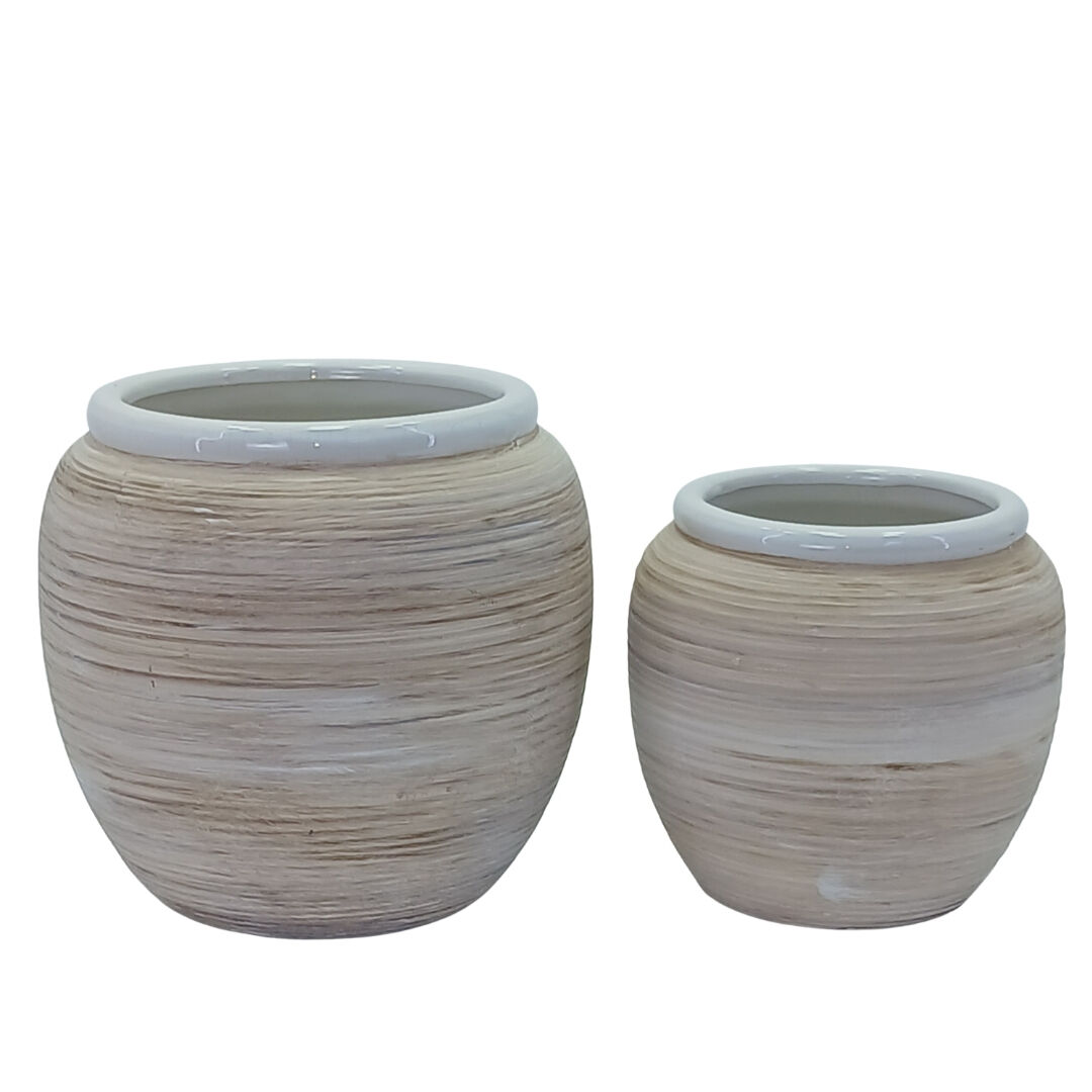 2li Set Seramik Vazo 22x22cm