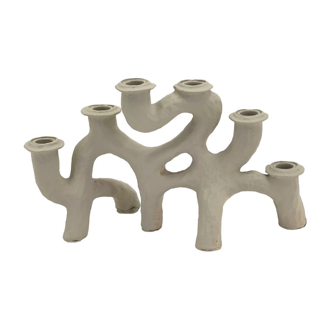 Altılı Dal Mumluk 20x34cm Ladin