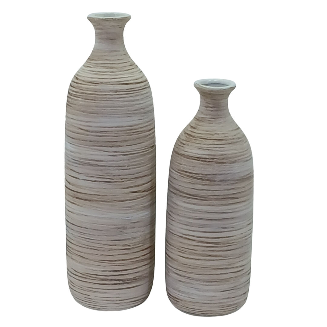 2li Set Seramik Vazo 10x33cm