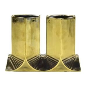 Seramik Dekor Vazo Altın 17x34cm