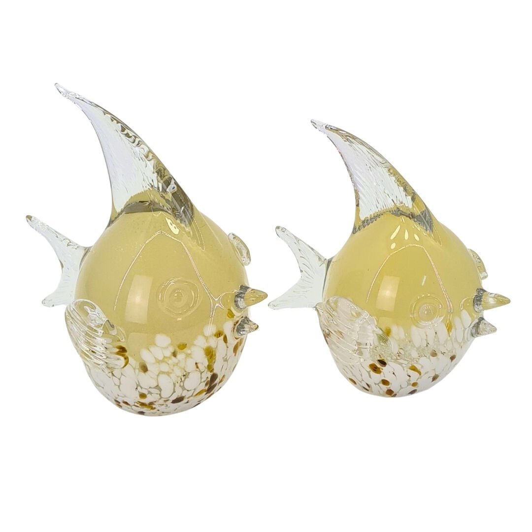 2li Set Cam Balıklar Beyaz 14x19cm