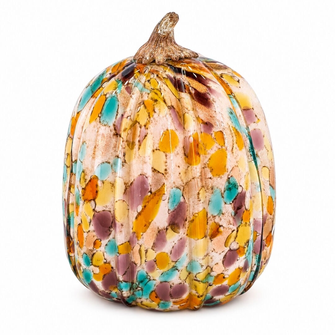 Cam Renkli Kabak Obje-1 19x25cm