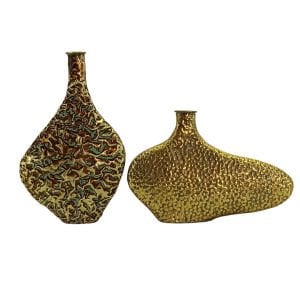 2li Metal Eskitme Vazo 33x48cm